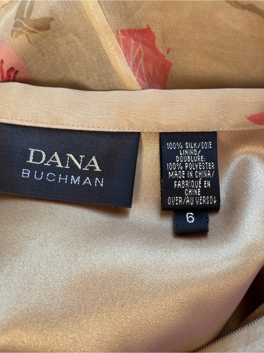 DANA BUCHMAN 100% Silk Floral Full Maxi Skirt Size 6 Retail $298 - Picture 7 of 7